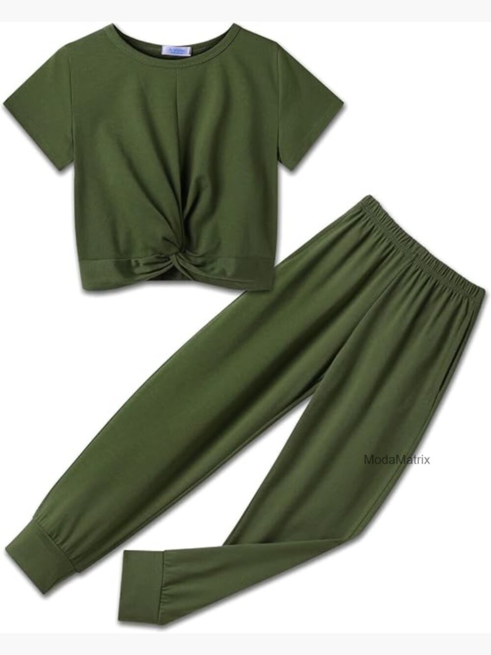 Girls Tie Dye Twist Front Top & Sweatpants Set Activewear 2-Piece Track Suit